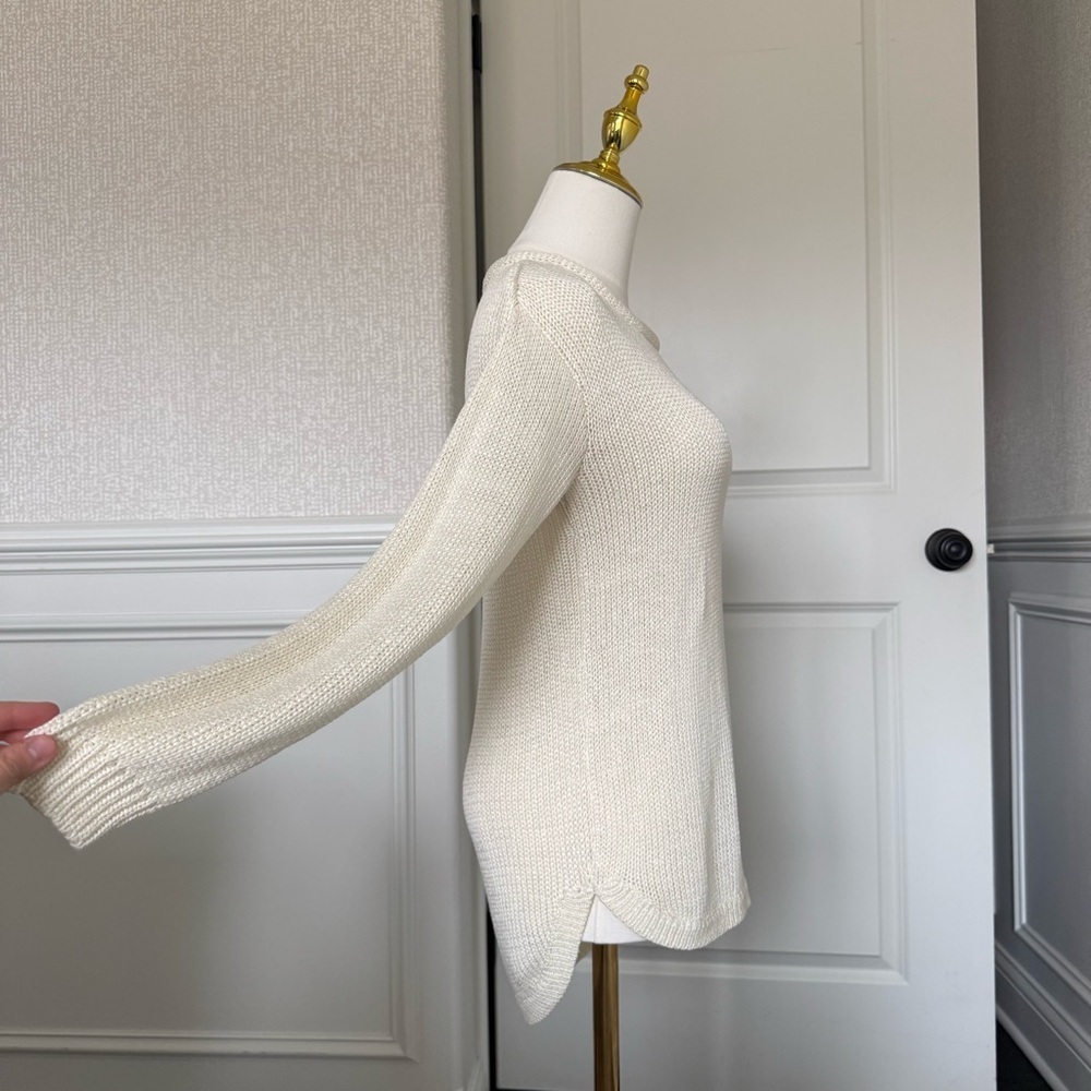 H&M Elegant Cream Women's Crew Neck Sweater XS - Picture 4 of 8
